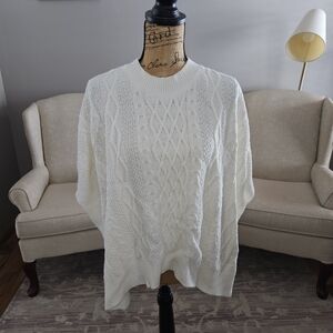 Jcrew Osfm Cable Knit Poncho
